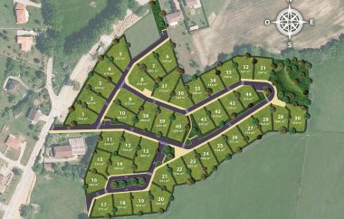 Plan de composition du lotissement Les Allées de la Sallesse à Bosmie-l'Aiguille