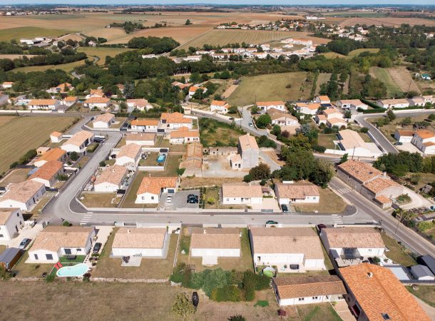 Vue aérienne du lotissement La Chaume à Saint Maxire