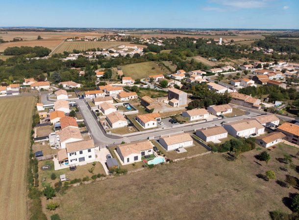 Vue aérienne du lotissement La Chaume à Saint Maxire