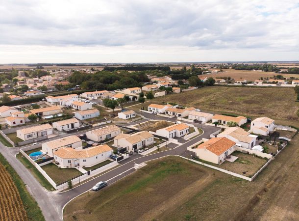 Vue aérienne de l'ensemble du lotissement Le Bosquet des Frênes
