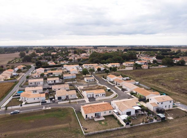 Vue aérienne de l'environnement du lotissement Le Bosquet des Frênes
