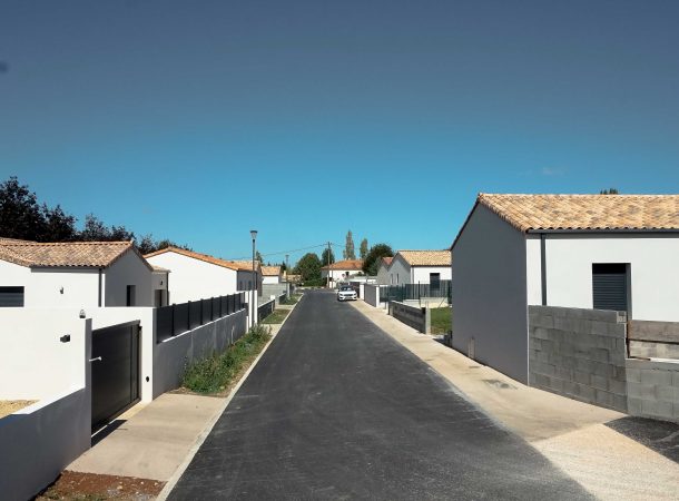 Voierie du lotissement Les Jardins des Champs Grelet situé à La Crèche