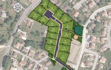 Plan de composition du lotissements Les Basses Vignes à Isle