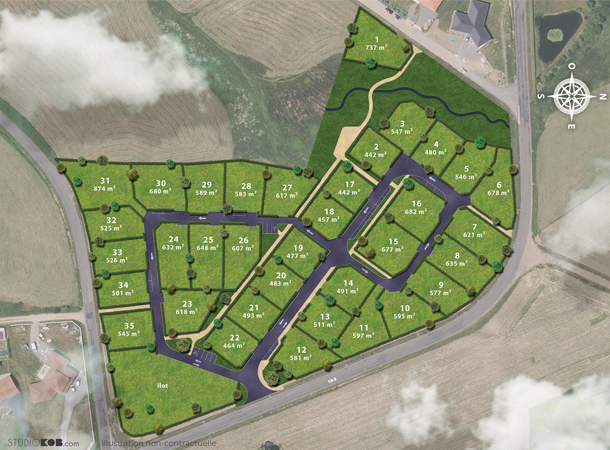 Plan de composition du lotissement L'écrin vert à Couzeix