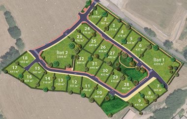 Plan de composition du lotissement Domaine des vieux chênes