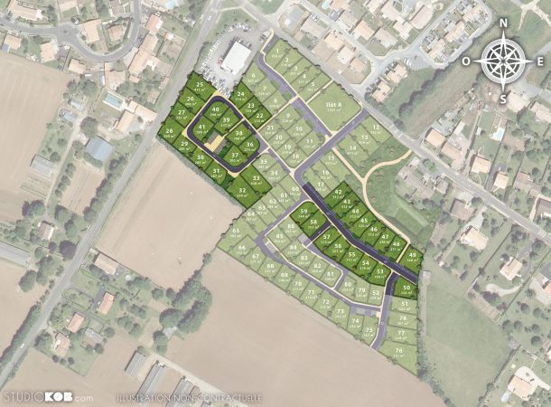 plan de composition seconde tranche du lotissement Vergers du Patrouillet